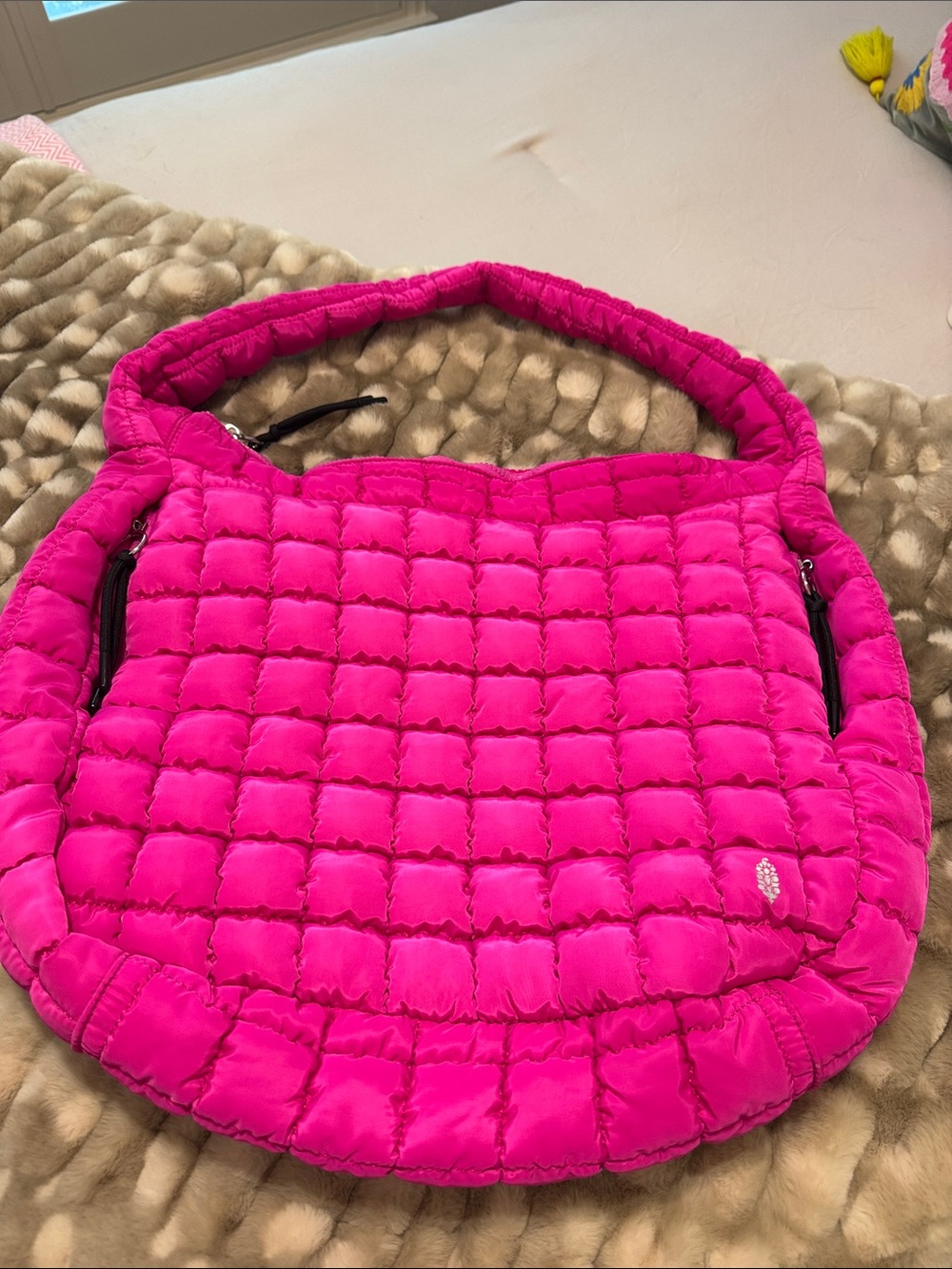 FP Movement by Free People Quilted Hot Pink Shoulder Bag - Picture 2 of 8